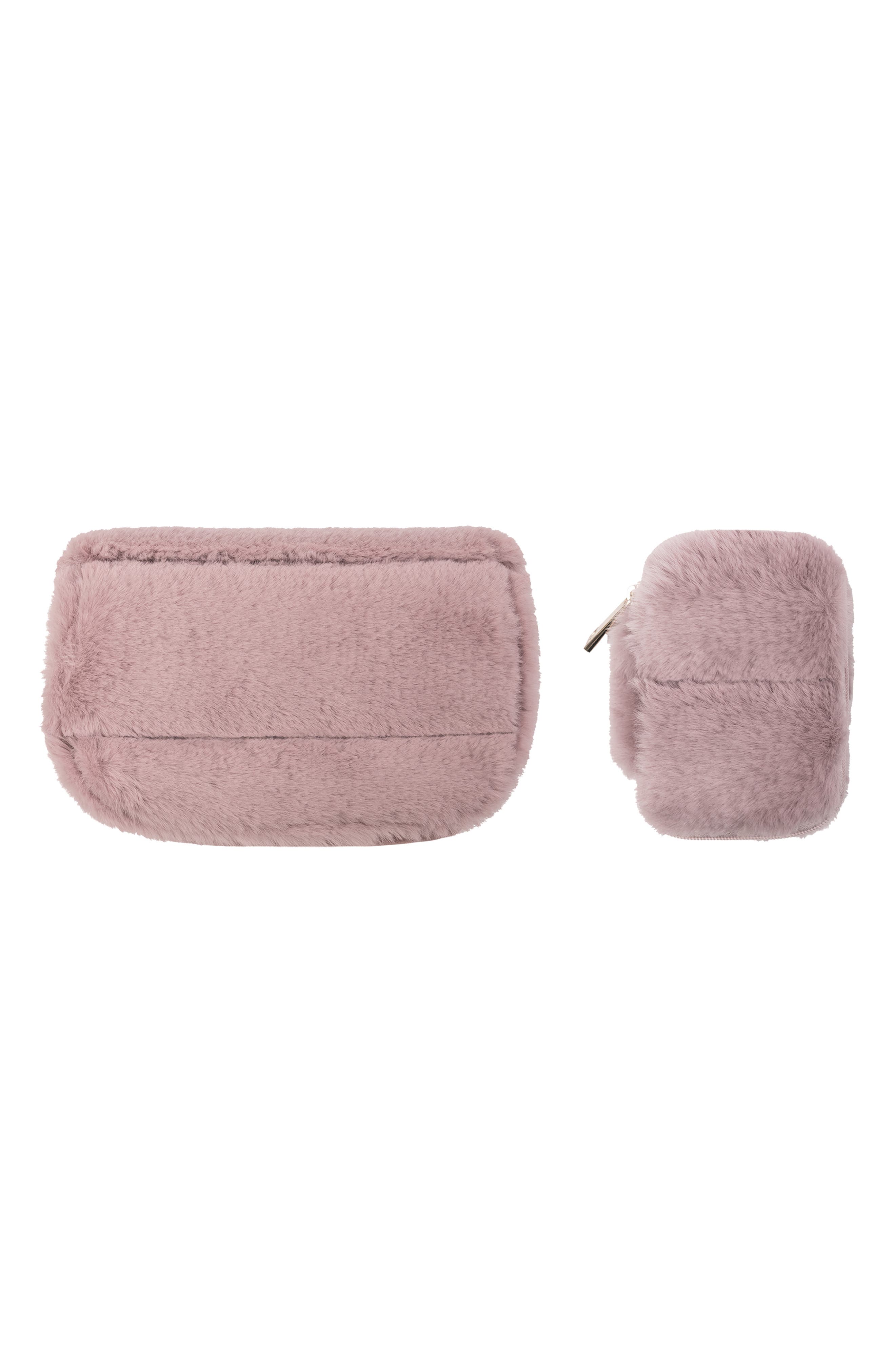 MYTAGALONGS Faux Fur Earbud & Tech Accessory Cases in Lilac