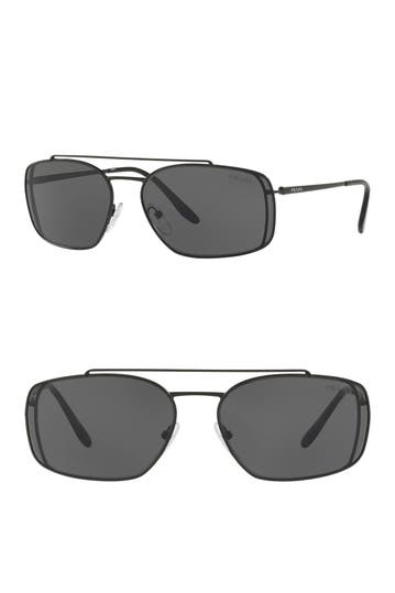 Prada 62mm Rectangle Sunglasses Hautelook