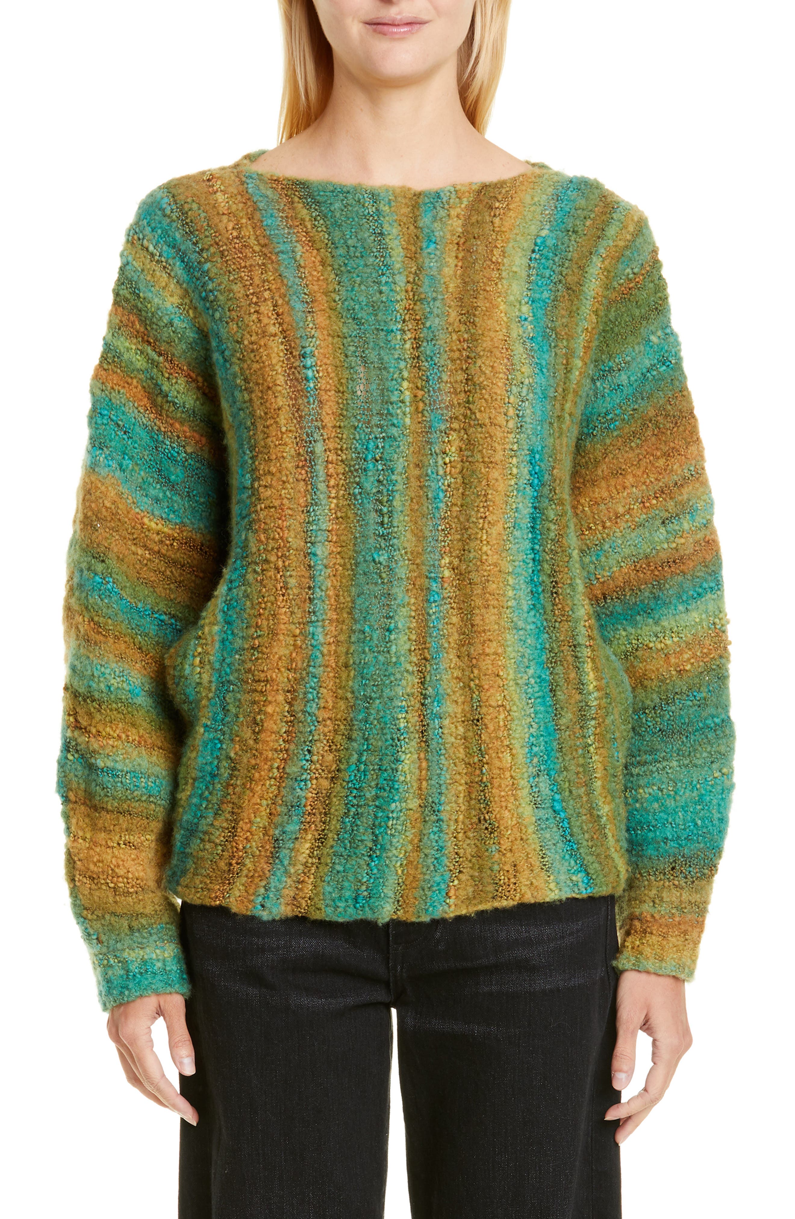 Simon Miller Romo Boucle Wool Blend Sweater, Green