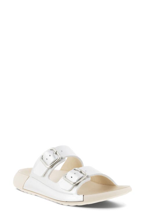 UPC 194891093194 product image for ECCO 2nd Cozmo Buckle Slide Sandal in Pure Silver at Nordstrom, Size 8-8.5Us | upcitemdb.com