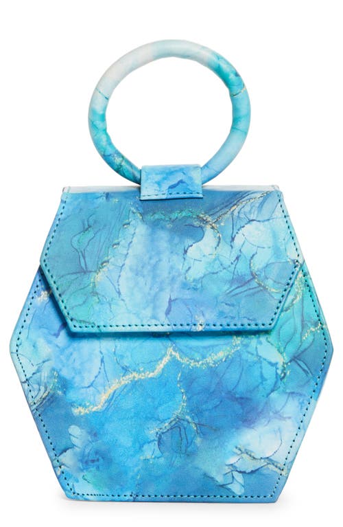 Anima Iris Mini Zuri Leather Top Handle Bag in Ariel Turquiose