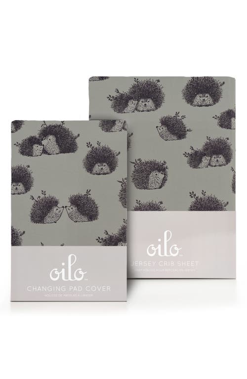 Oilo Changing Pad Cover & Fitted Crib Sheet Set in Green at Nordstrom