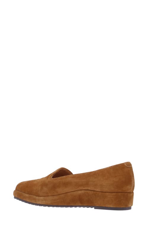 L'amour Des Pieds Carlow Platform Wedge Loafer In Coffee