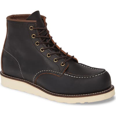Red Wing 6 Inch Moc Toe Boot - Black