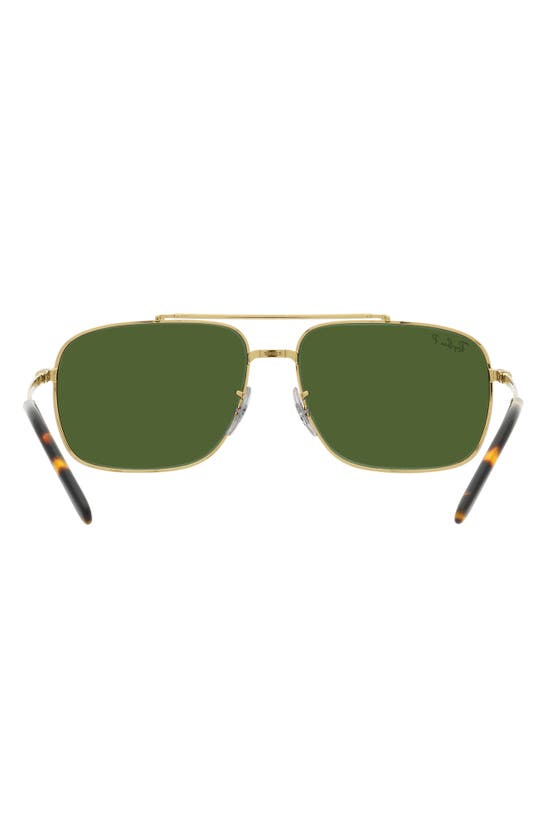 Shop Ray Ban Ray-ban 62mm Polarized Pillow Sunglasses In Yellow Gold