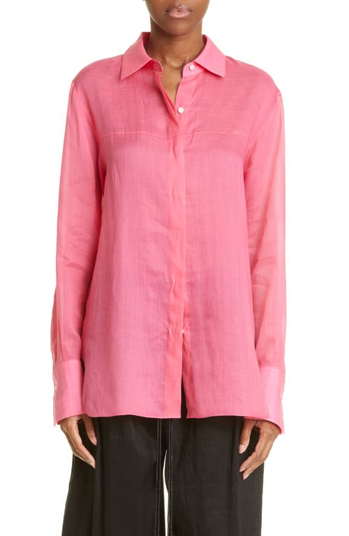 PARTOW Juliette Button-Up Tunic Shirt in Rose