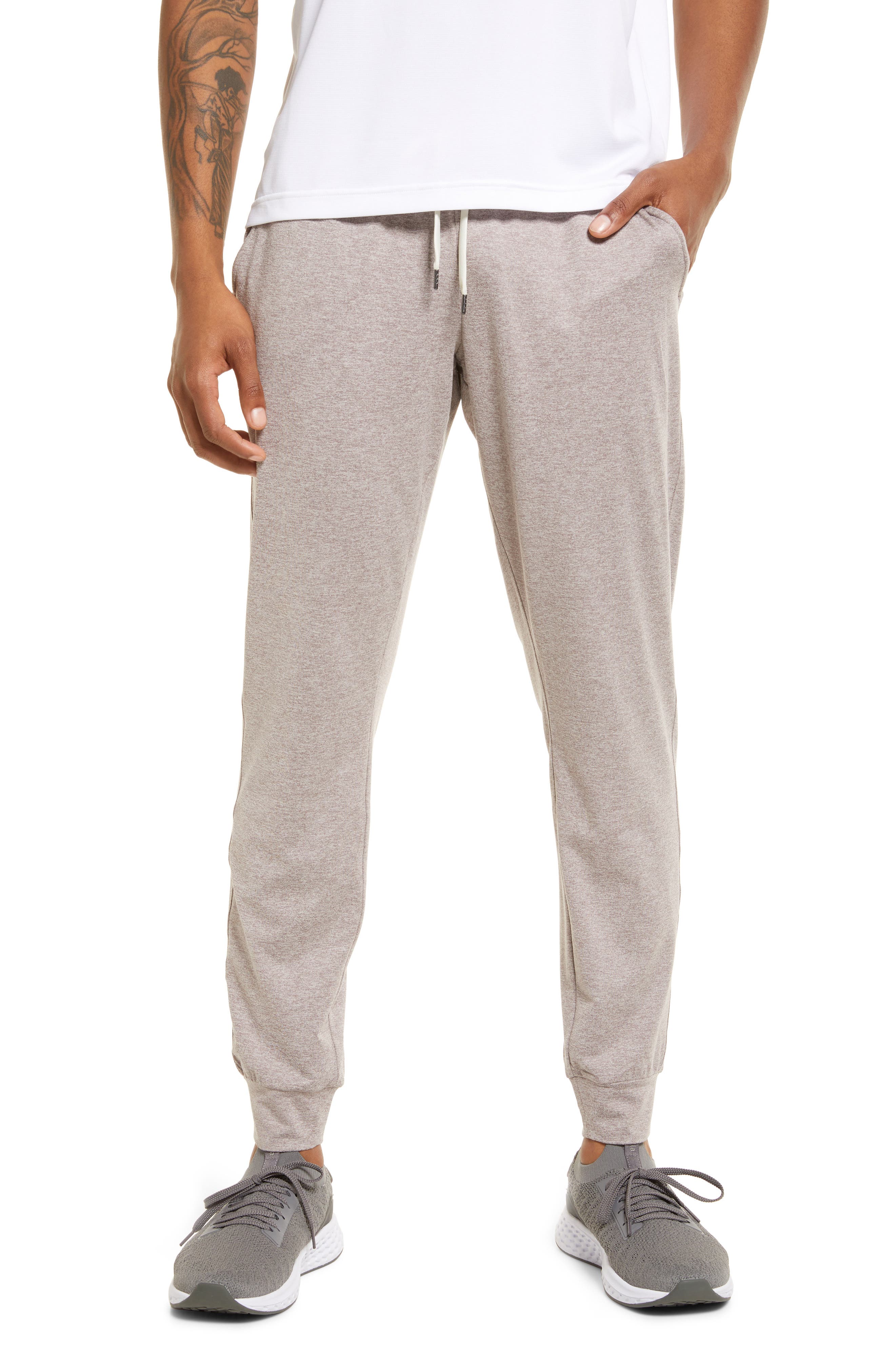 grey track pants men