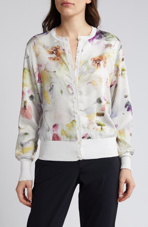 Haylou Floral Cardigan in White