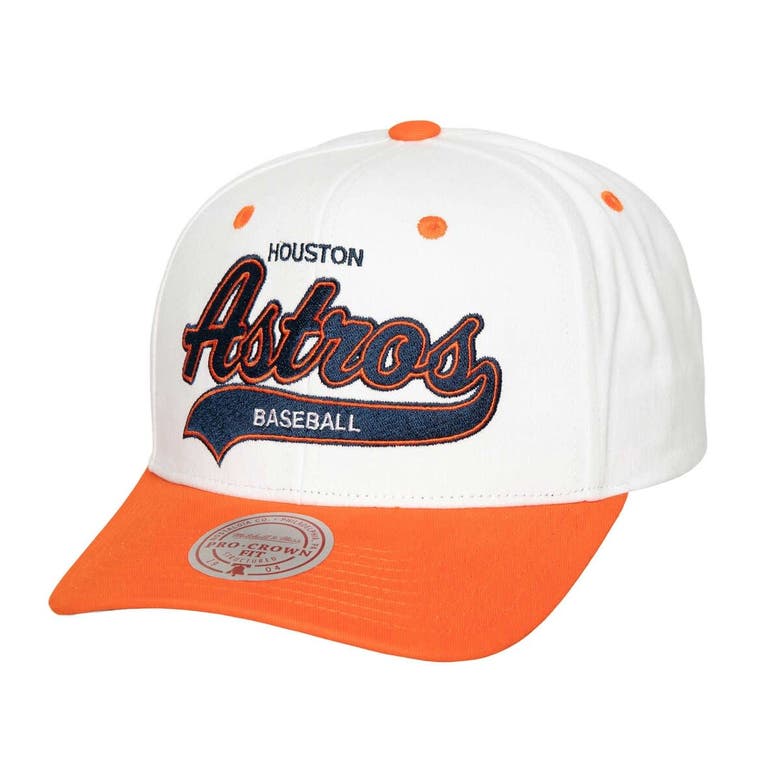 Shop Mitchell & Ness White Houston Astros Cooperstown Collection Tail Sweep Pro Snapback Hat