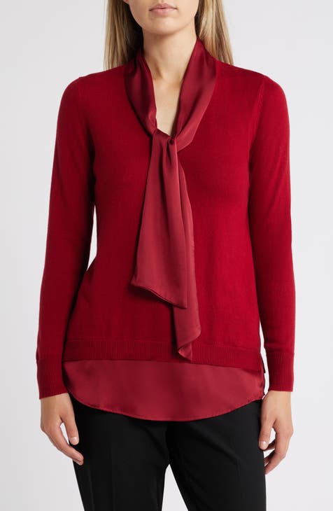 Bow neck sweater hotsell