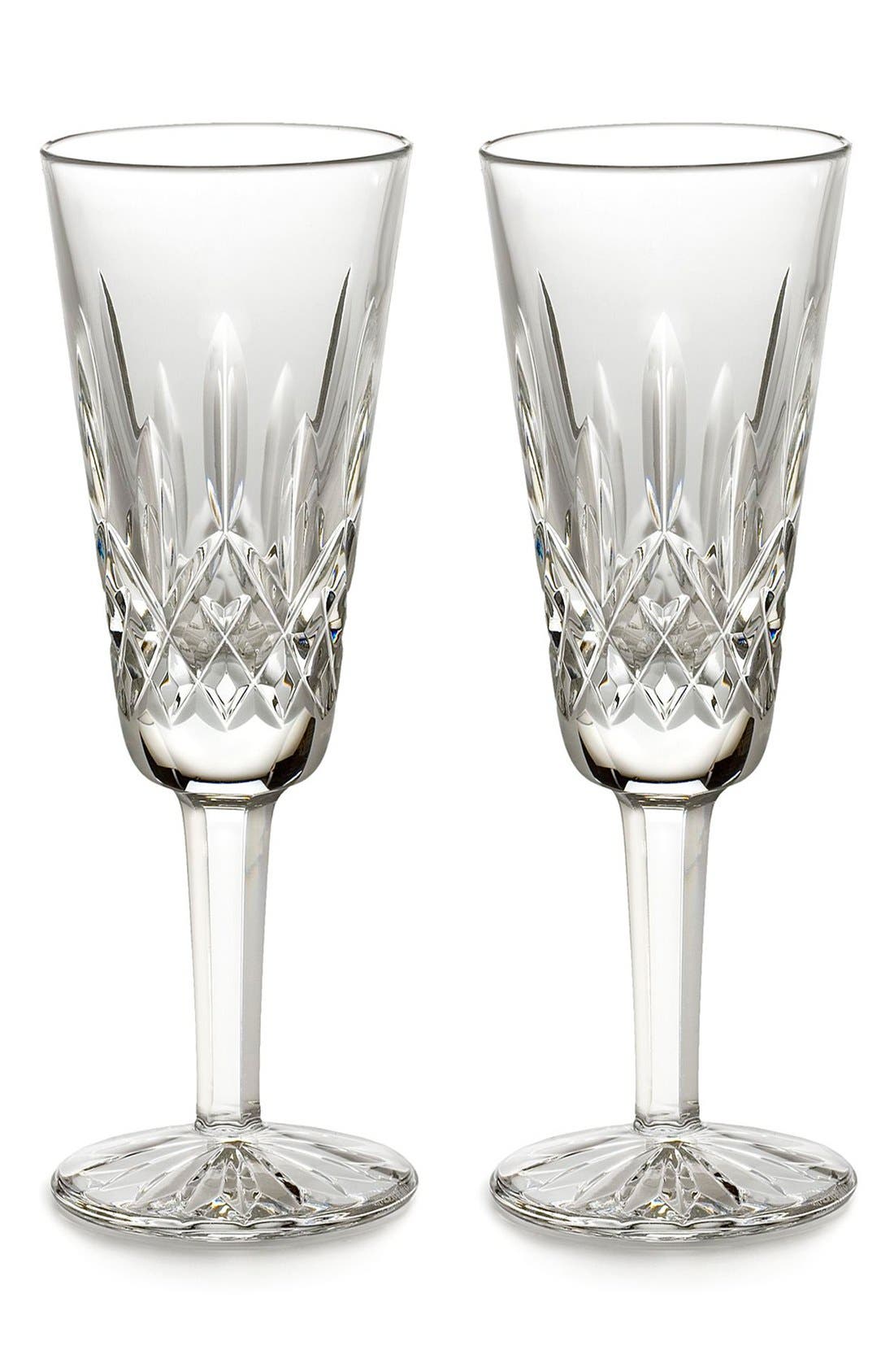 Waterford 'Lismore' Lead Crystal Champagne Flutes (Set of 2) Nordstrom