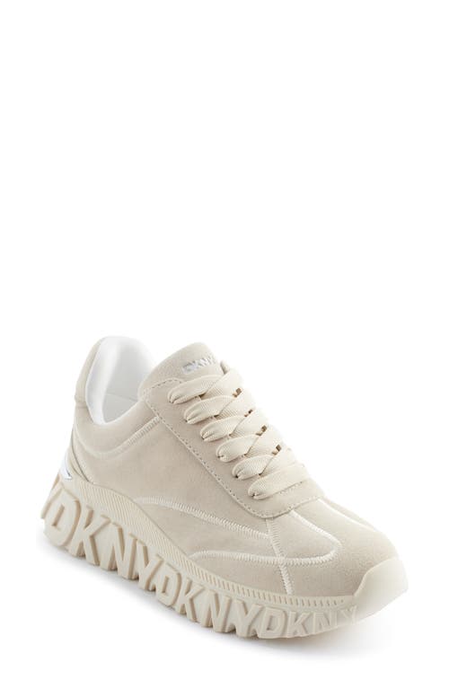 Dkny Laeoni Platform Sneaker In Bone/silver