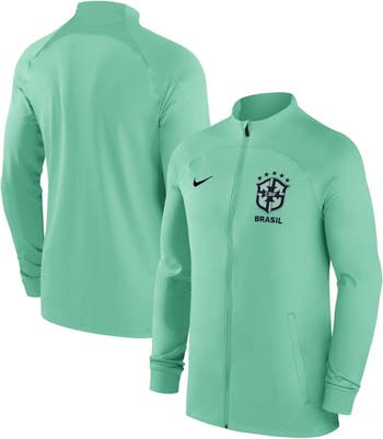 Nike Men's Nike Brazil National Team Green Strike Raglan Full-Zip  Performance Track Jacket