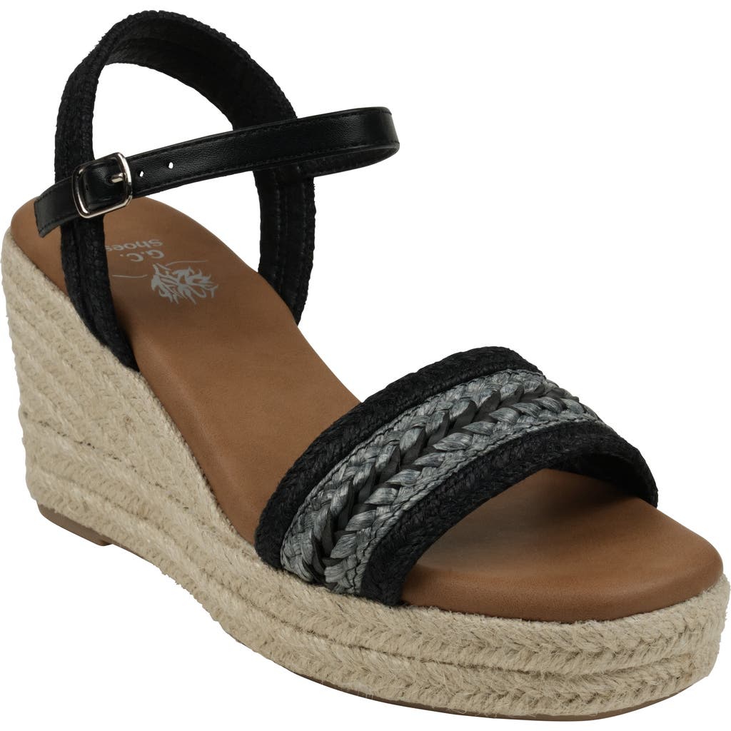 Shop Good Choice New York Solene Espadrille Wedge Sandal In Black