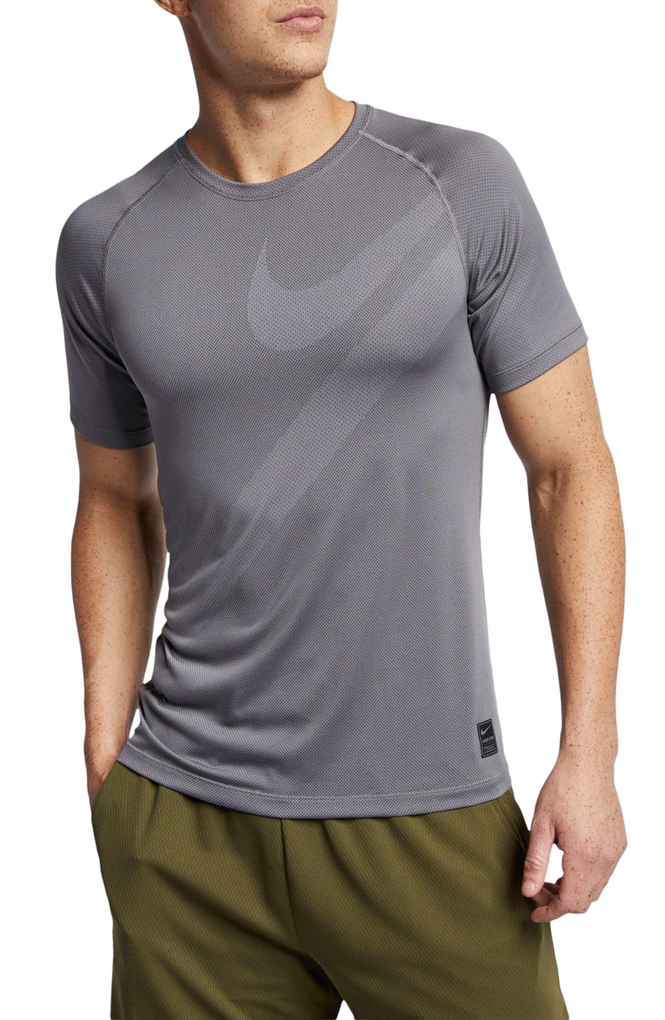 Nike Pro Dri-Fit Perforated T-Shirt Grey