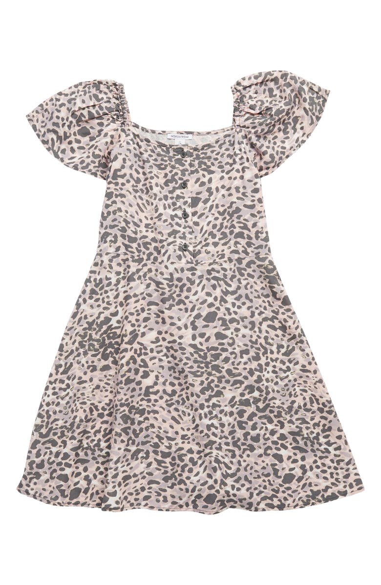 Nordstrom Kids' Flutter Sleeve Print Dress | Nordstromrack