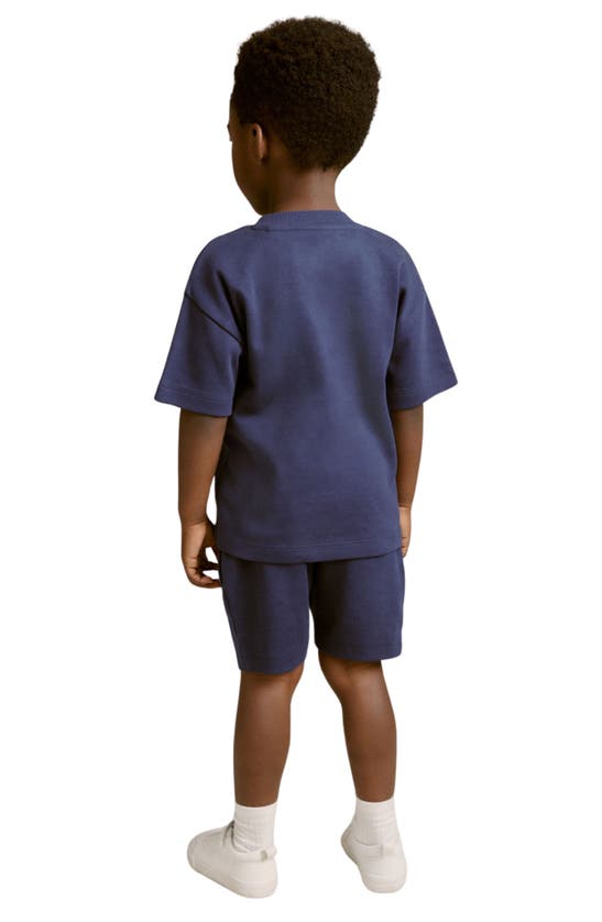 Shop Next Kids' Stripe Cotton T-shirt & Shorts Set In Blue