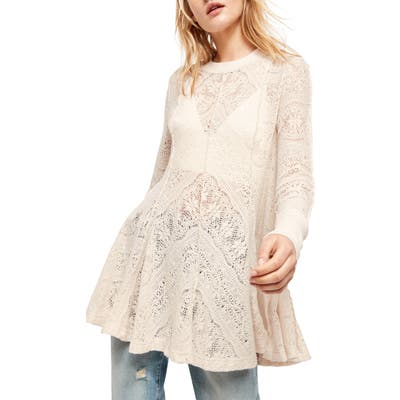 Free People Coffee In The Morning Tunic Pullover, Ivory