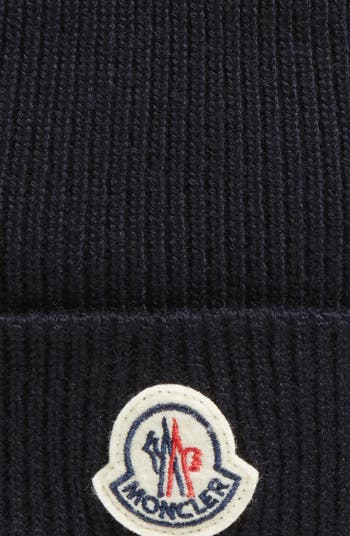 Moncler Black Ribbed Logo Beanie Hat – Zoo Fashions