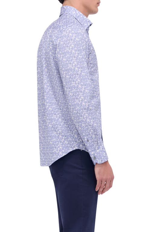 Shop Bugatchi James Ooohcotton® Abstract Print Button-up Shirt In Lilac