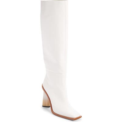 Givenchy Show Square Toe Tall Boot, White