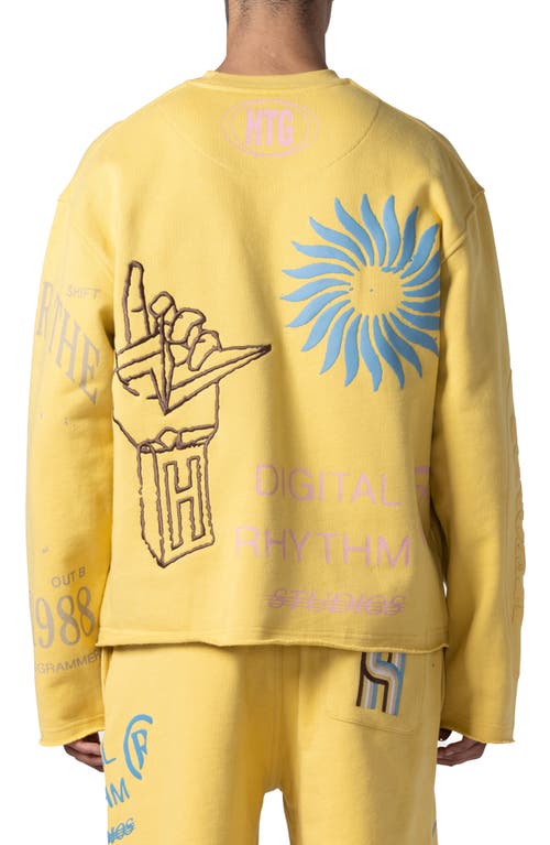 Shop Honor The Gift Studio Oversize Graphic Sweatshirt In Yellow