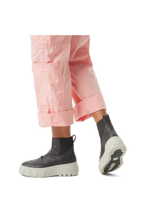 Sorel Waterproof Platform Chelsea Boot In Jet/pixel