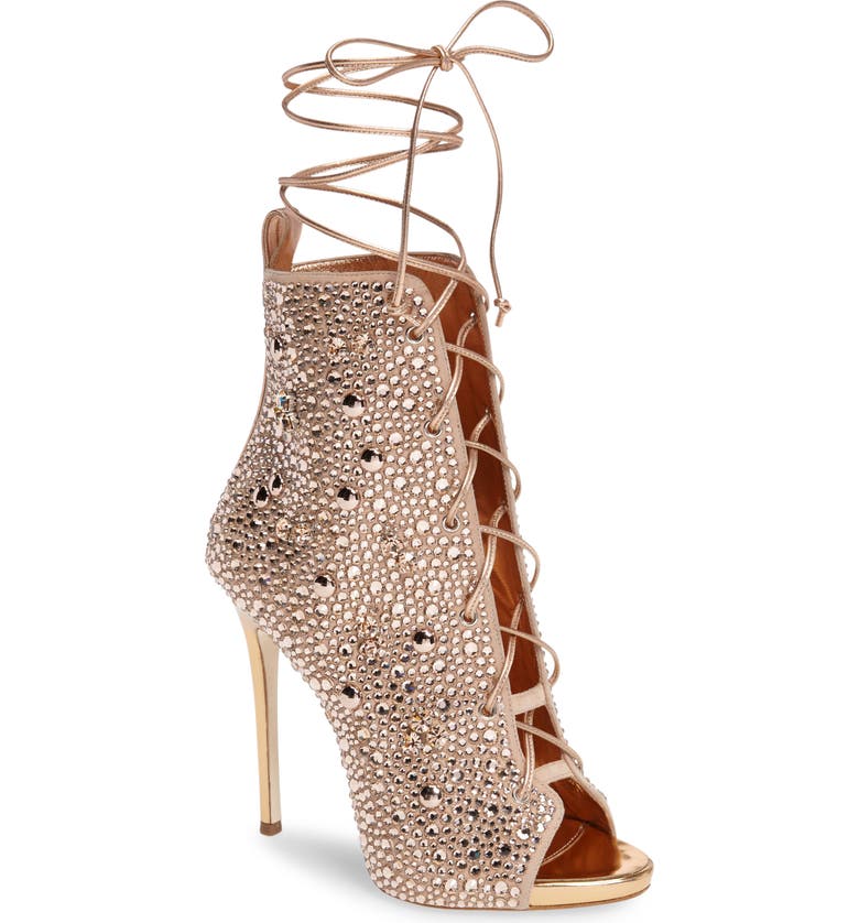 Giuseppe For Jennifer Lopez Lynda Embellished Lace Up Sandal