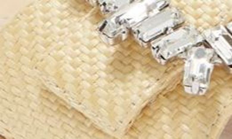 Stuart Weitzman Shine Buckle Slide Sandal In Wheat