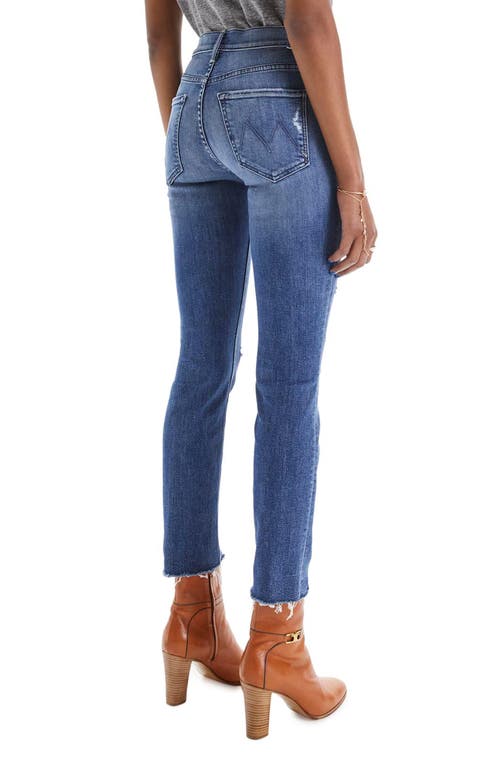 Mother The Dazzler Mid Rise Ankle Straight Jeans In Weekend Warrior In Weekend Warrior