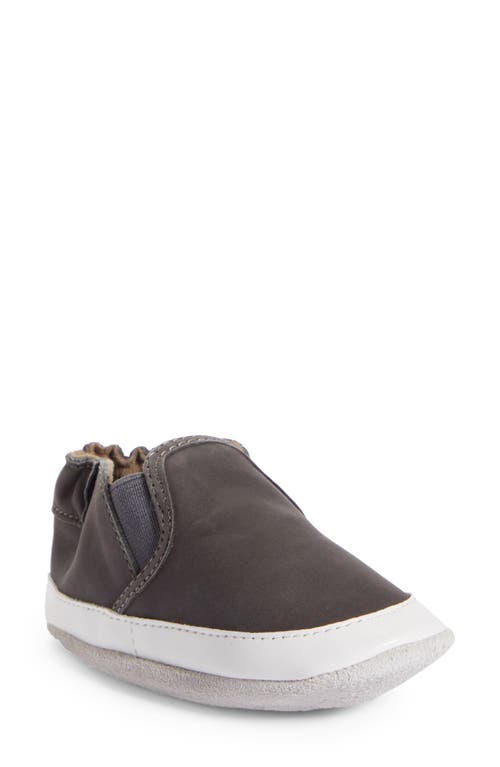 Robeez Kids' Liam Crib Shoe in Charcoal at Nordstrom, Size 0-6 Months