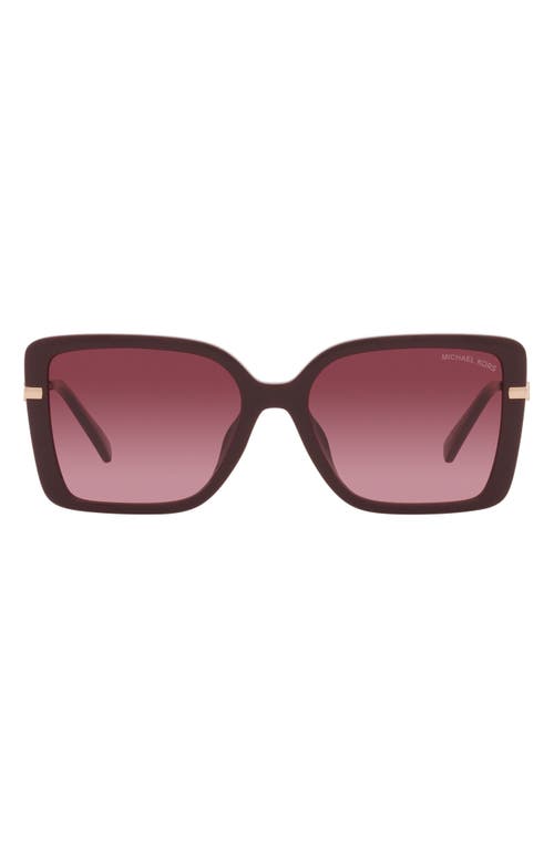 Michael Kors Castellina 55mm Gradient Square Sunglasses in Cordovan