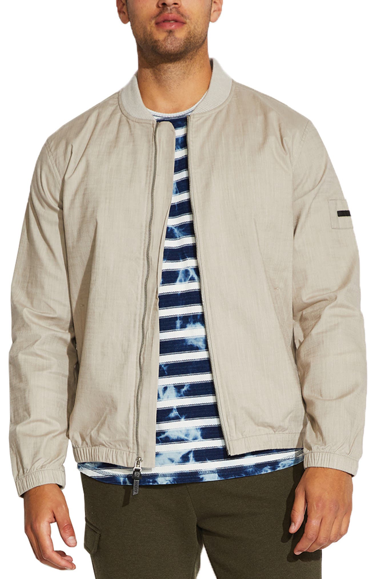 michael kors taslan zip front bomber jacket