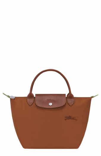 Longchamp Le Pliage Cuir Gloss Leather Top Handle Bag