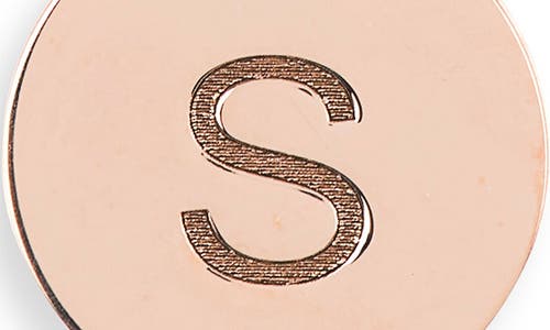 Meshmerise Initial Disc Pendant Necklace In Rose-s