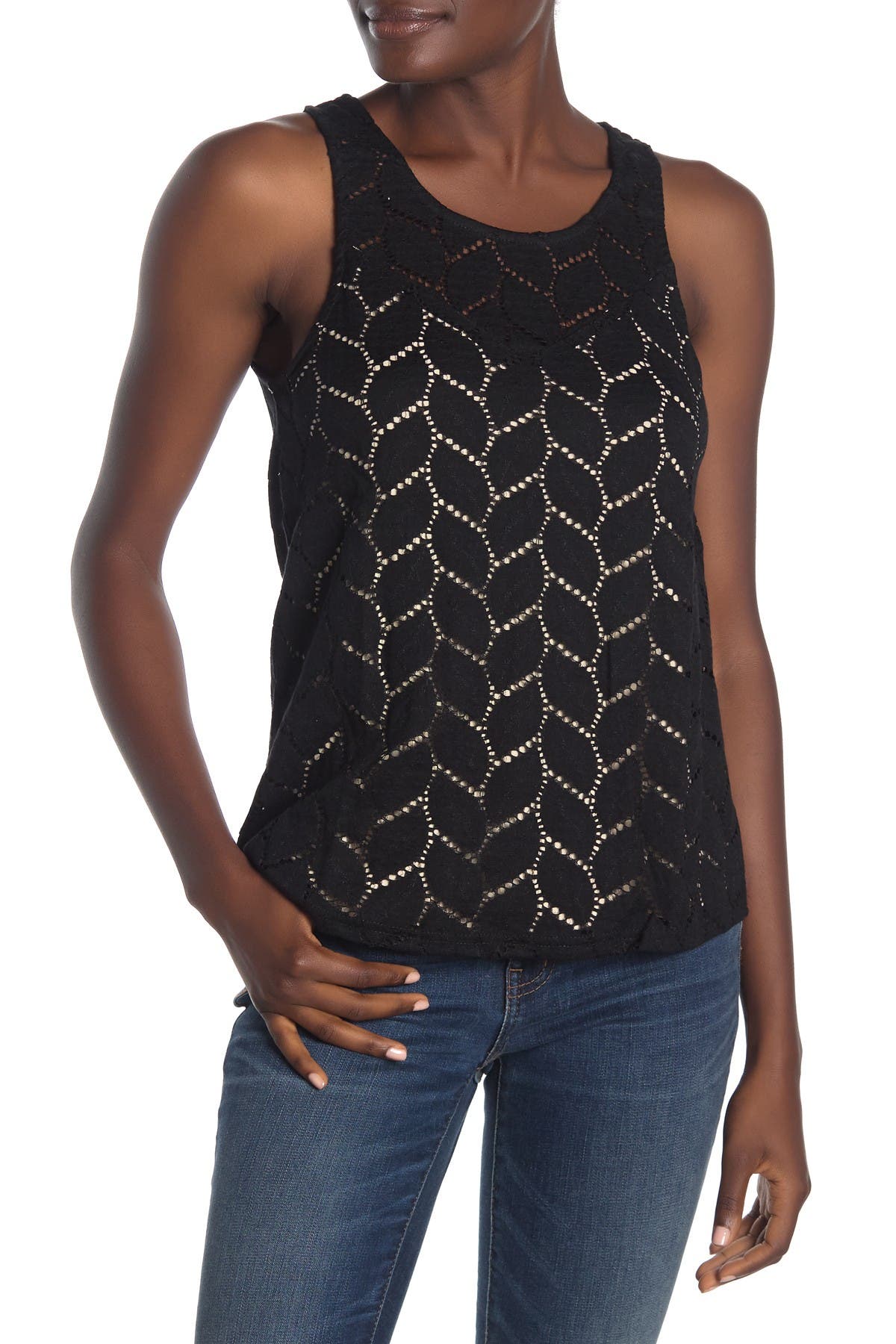 crochet knit tank top