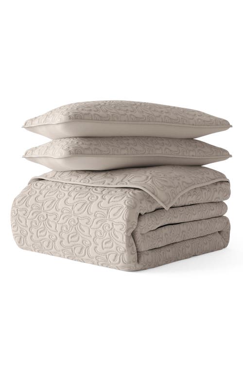 HOMESPUN HOMESPUN 3-PIECE FLORAL STITCH QUILT SET 