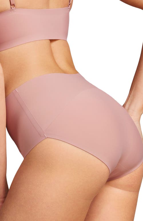 Siella Invisible Full Cut Control Pantie In Dusty Rose
