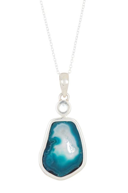 Sapanyu Sterling Silver Blue Agate Pendant Necklace Nordstrom Rack - Blue Agate Pendant Necklace