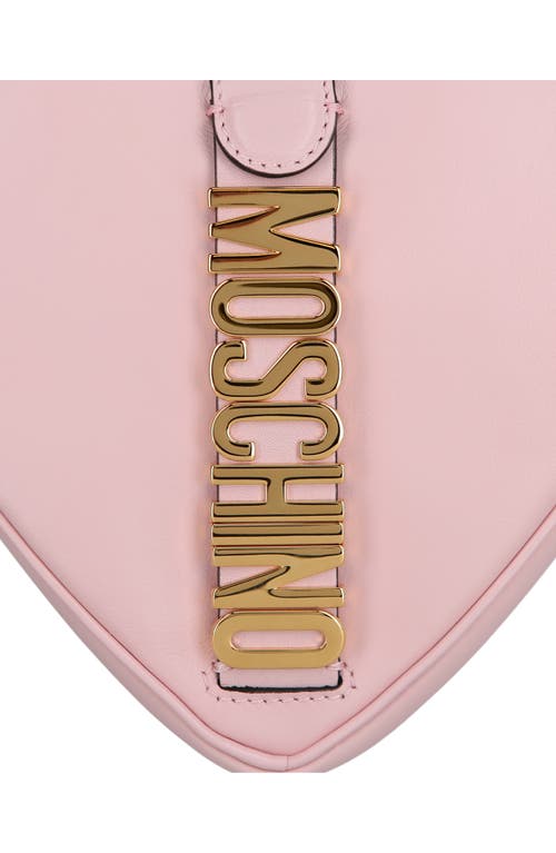 Shop Moschino Logo Heart Wrislet In Pink