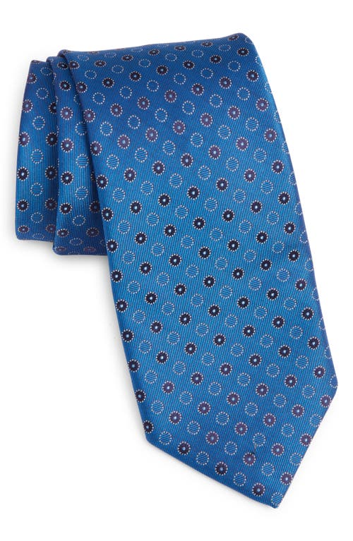 David Donahue Micro Dot Silk Tie in Blue at Nordstrom