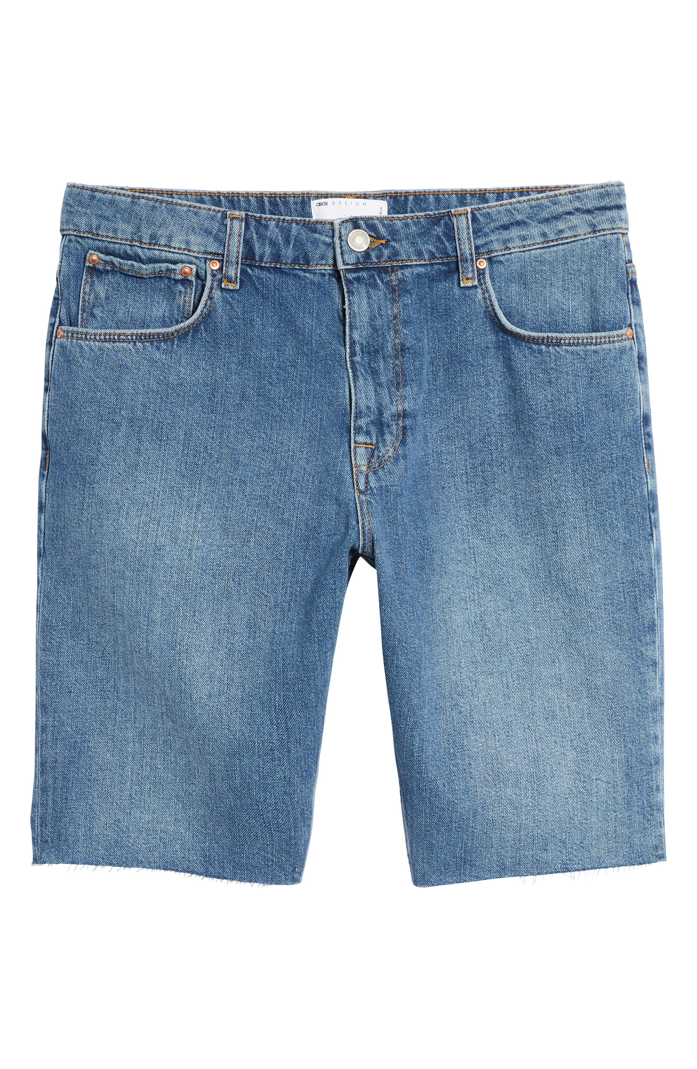 ASOS DESIGN Cutoff Denim Dad Shorts 