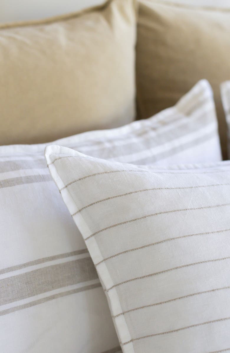 Pom Pom at Home Big Jackson Linen Accent Pillow, Alternate, color, White/Natural