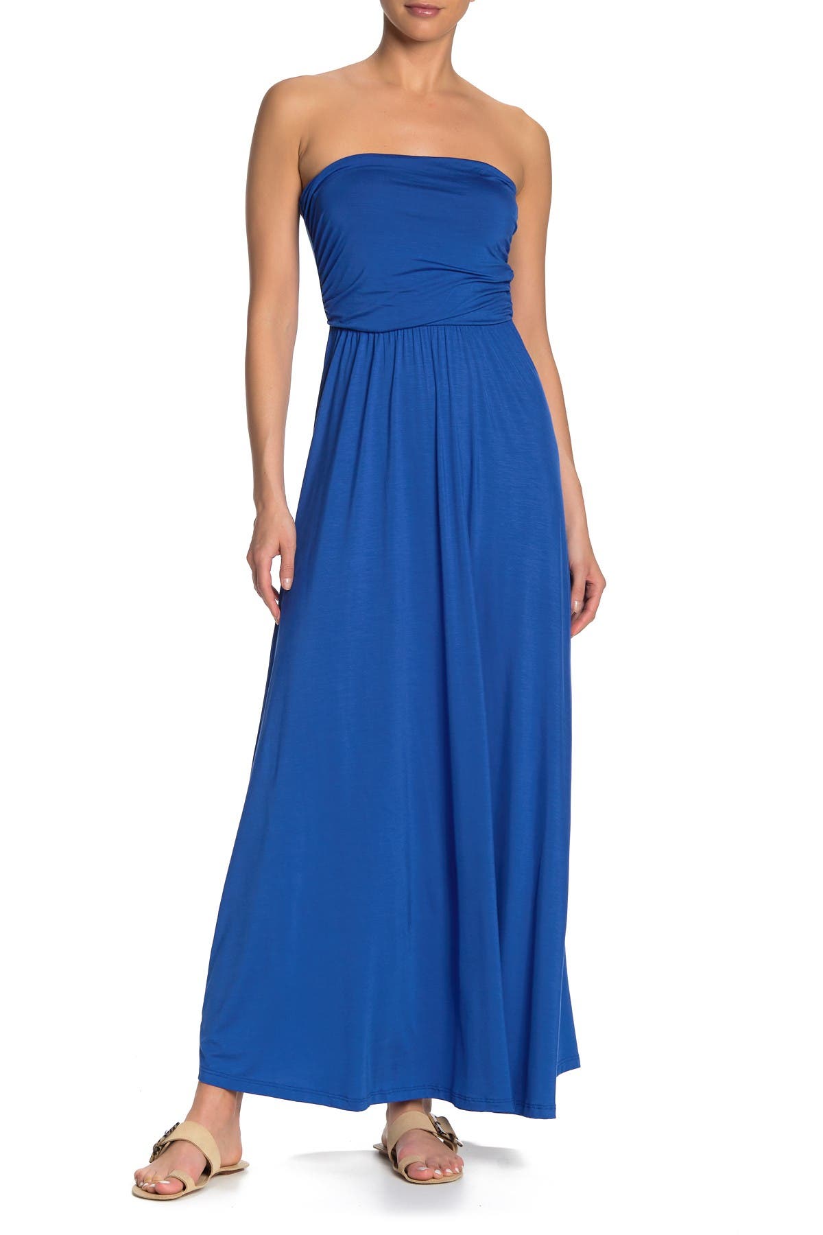 West Kei Strapless Maxi Dress In Cobalt