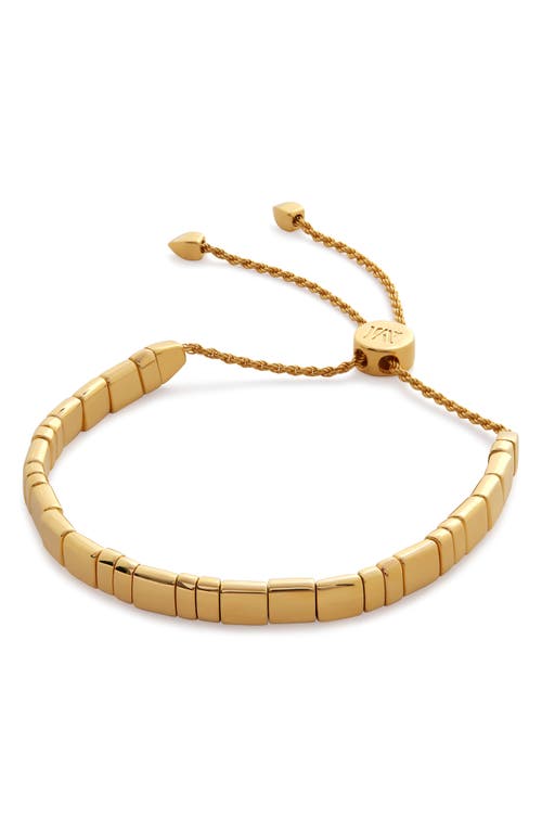 Monica Vinader Delphi Friendship Bracelet In 18ct Gold Vermeil/silver