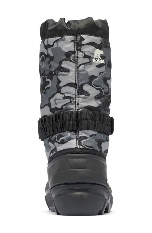 Sorel Kids' Flurry Water Resistant Snow Boot In Black/quarry