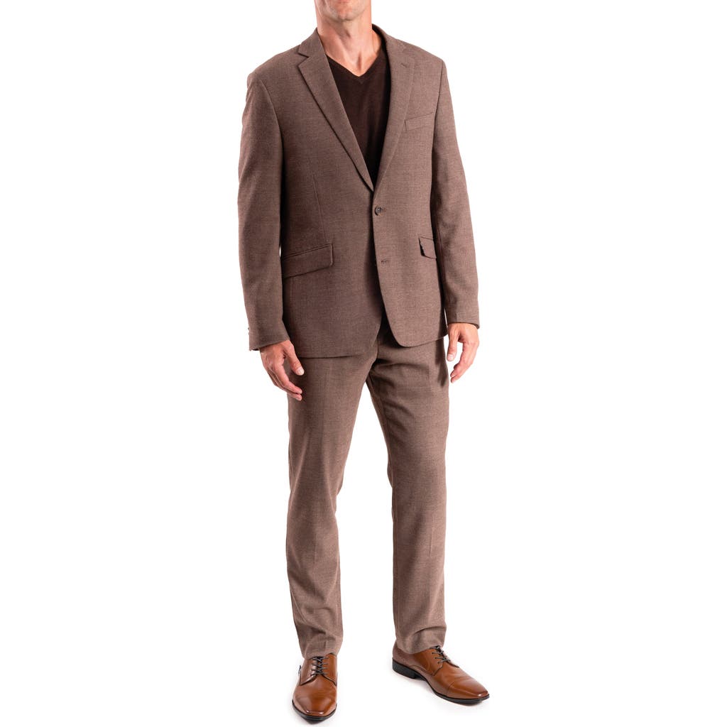 Savile Row Co Donegal Twist Suit In Brown