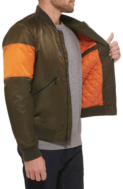 Shop Tommy Hilfiger Water Resistant Quilted Bomber Jacket In Olive