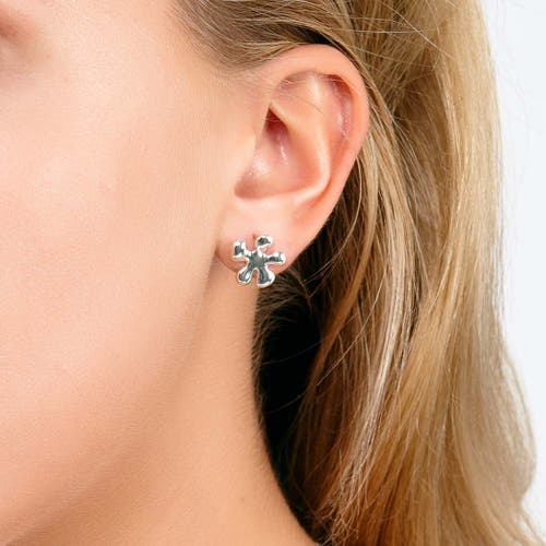 Shop Lucy Quartermaine Large Splash Studs In Sterling Silver