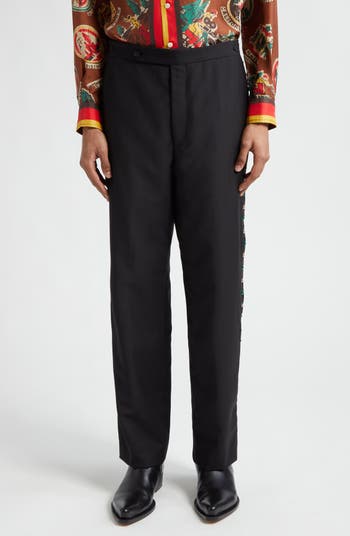 TOM FORD Wool-Mohair-Satin Formal Tuxedo Pants